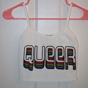 rainbow queer tank top
